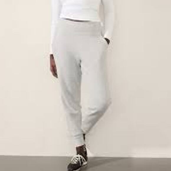 ATHLETA NWT Coaster Luxe Waffle Tencel/Cotton High Rise Jogger XLT Grey Heather - Picture 1 of 3